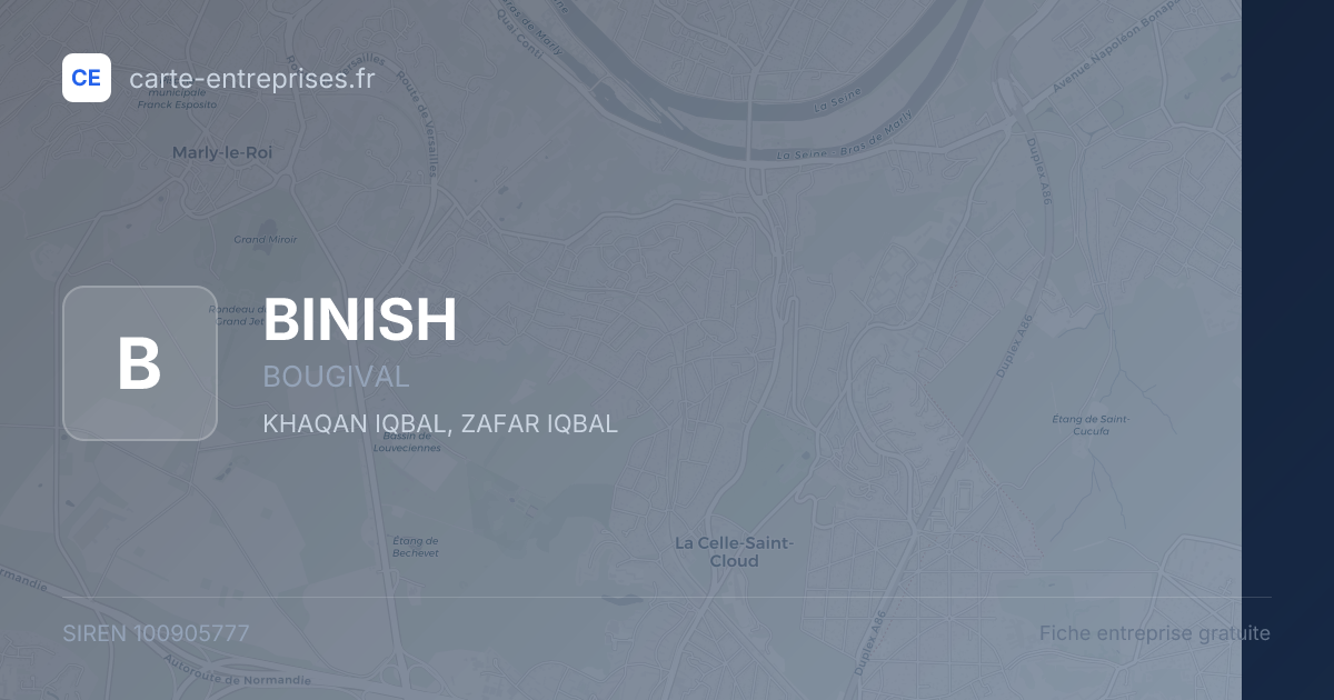 BINISH — 100905777 — fiche entreprise