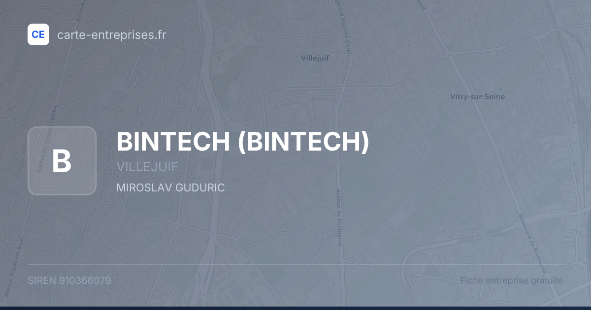 BINTECH — 910366079 — fiche entreprise