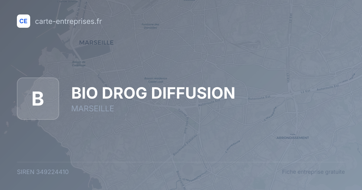 BIO DROG DIFFUSION — 349224410 — fiche entreprise