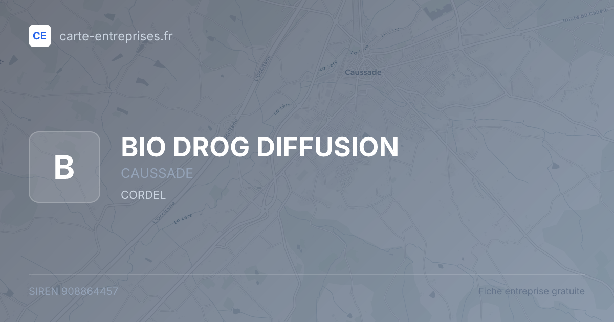 BIO DROG DIFFUSION — 908864457 — fiche entreprise
