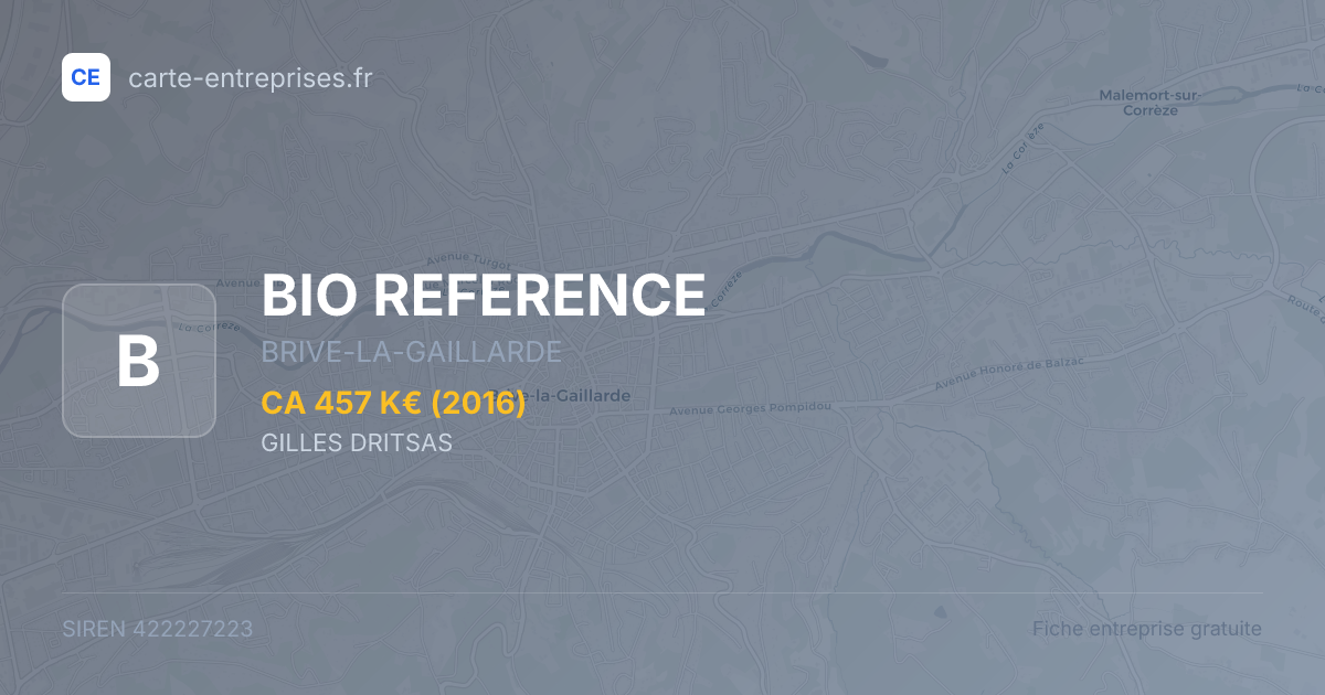 BIO REFERENCE — 422227223 — fiche entreprise