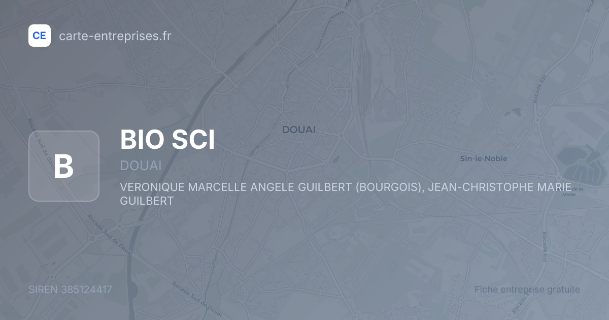 BIO SCI — 385124417 — fiche entreprise