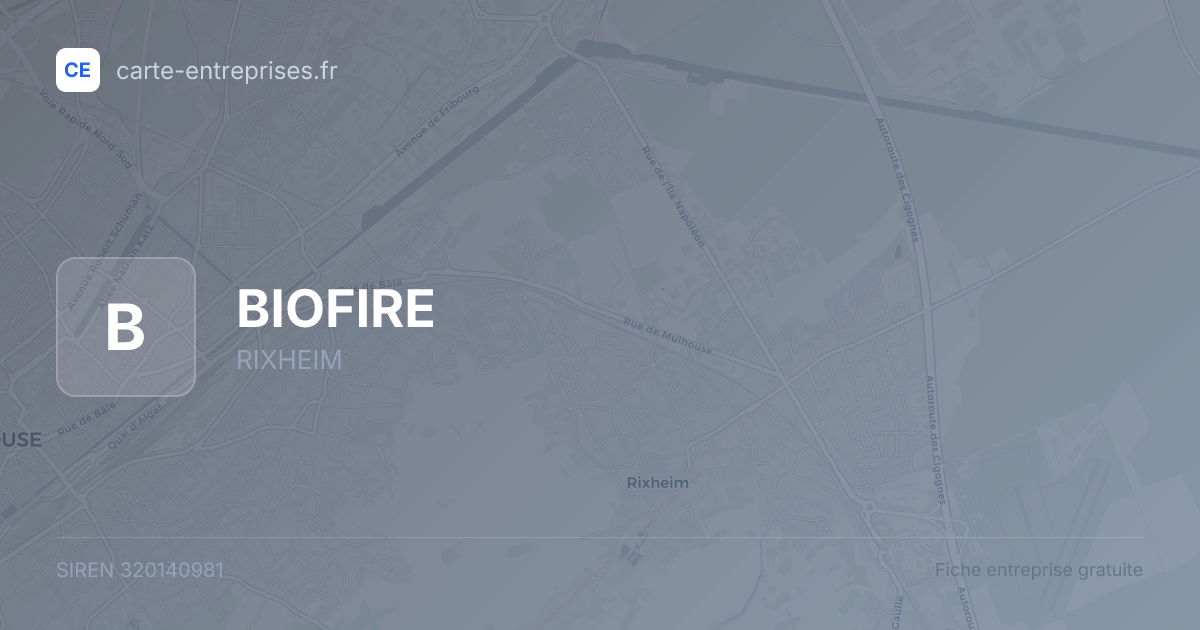 BIOFIRE — 320140981 — fiche entreprise