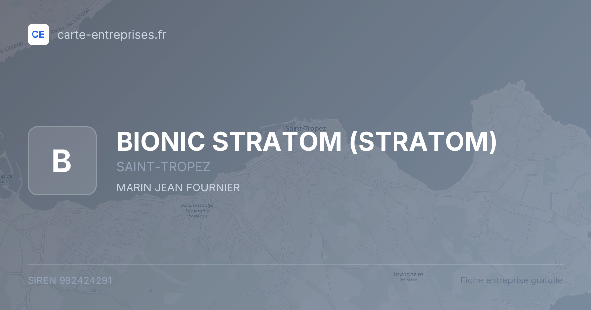 BIONIC STRATOM (STRATOM) — 992424291 — fiche entreprise