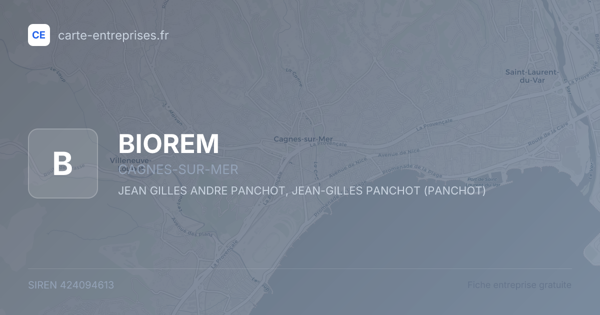 BIOREM — 424094613 — fiche entreprise