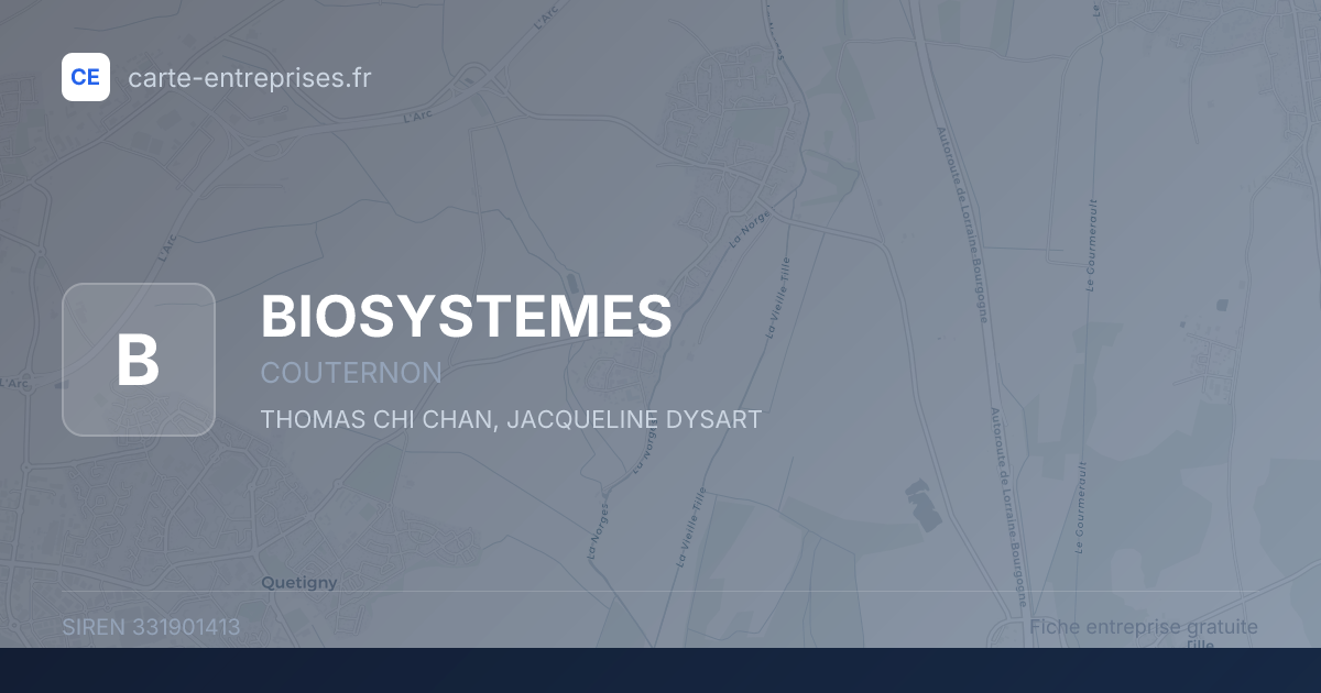 BIOSYSTEMES — 331901413 — fiche entreprise