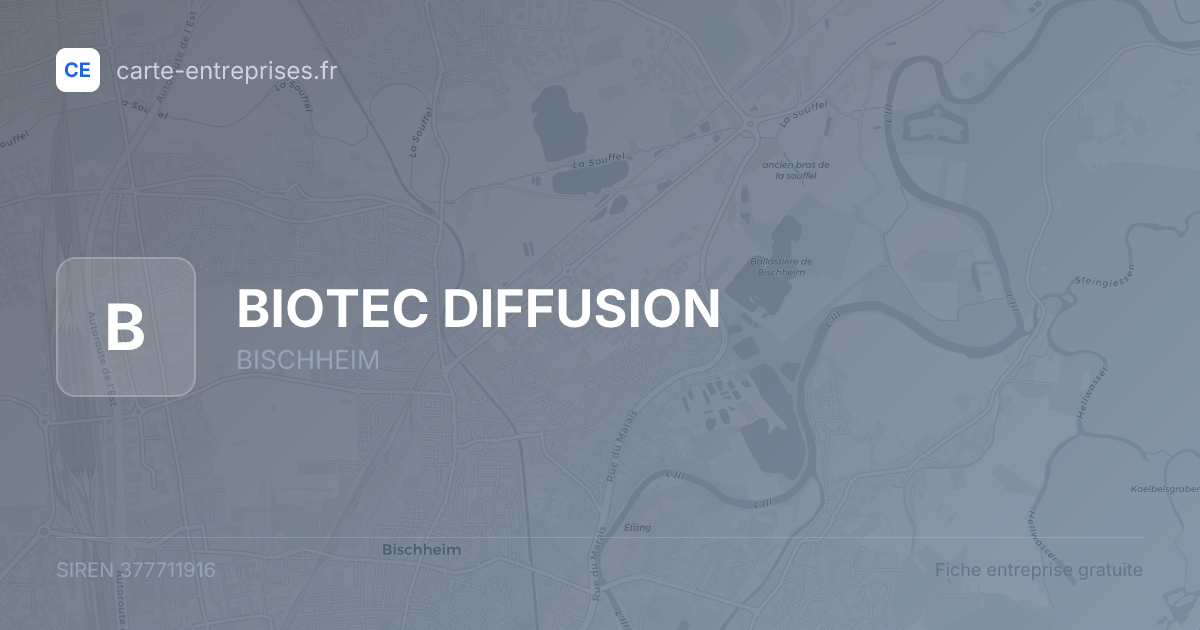 BIOTEC DIFFUSION — 377711916 — fiche entreprise