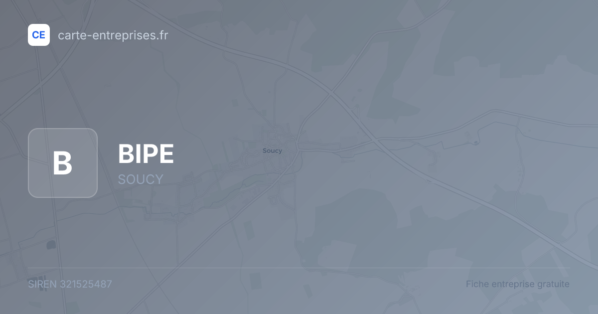 BIPE — 321525487 — fiche entreprise