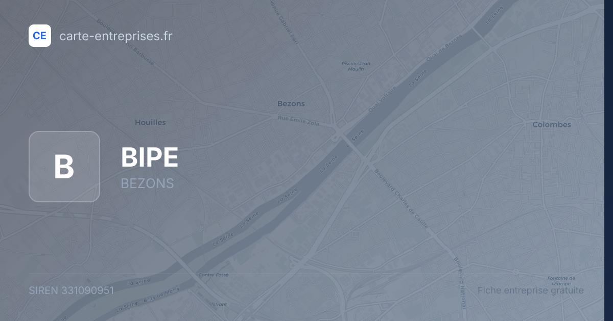 BIPE — 331090951 — fiche entreprise