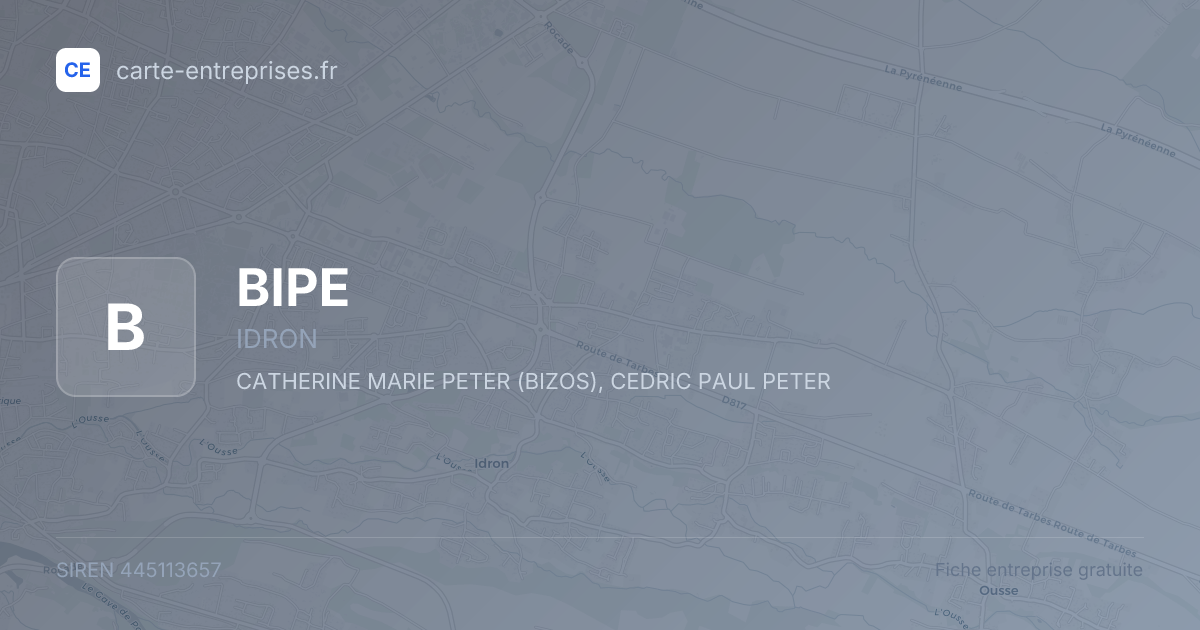 BIPE — 445113657 — fiche entreprise