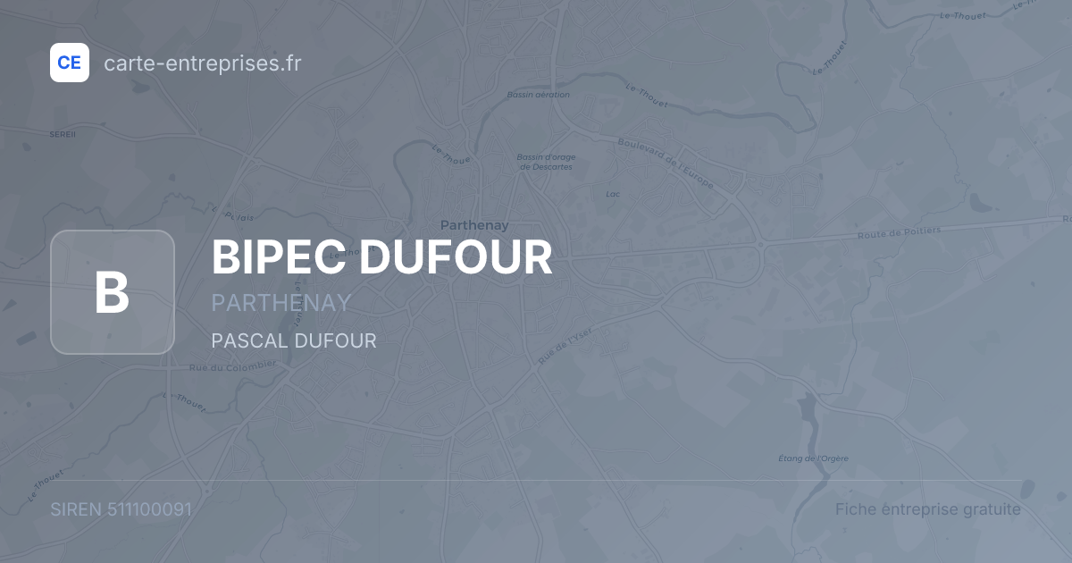 BIPEC DUFOUR — 511100091 — fiche entreprise