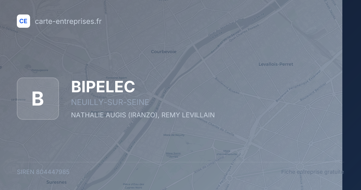 BIPELEC — 804447985 — fiche entreprise
