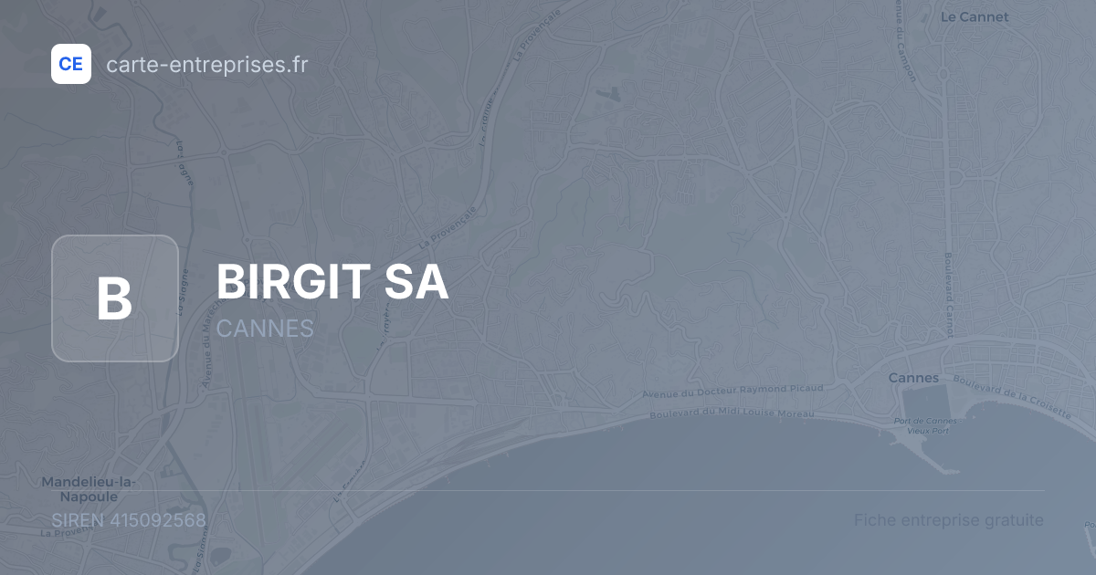 BIRGIT SA — 415092568 — fiche entreprise