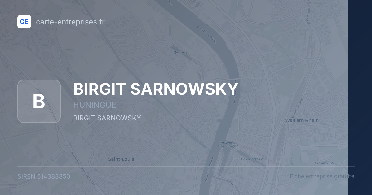 BIRGIT SARNOWSKY — 514383850 — fiche entreprise