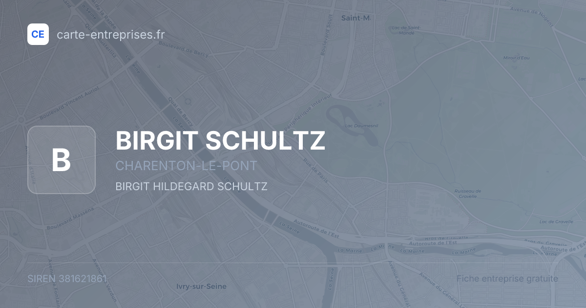 BIRGIT SCHULTZ — 381621861 — fiche entreprise