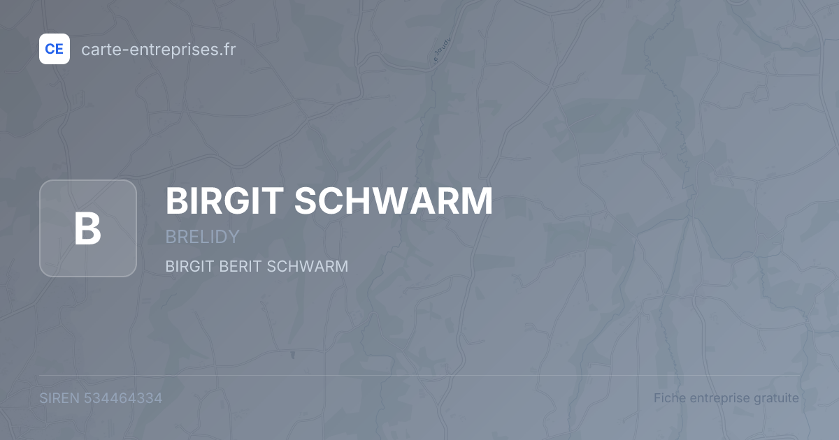 BIRGIT SCHWARM — 534464334 — fiche entreprise