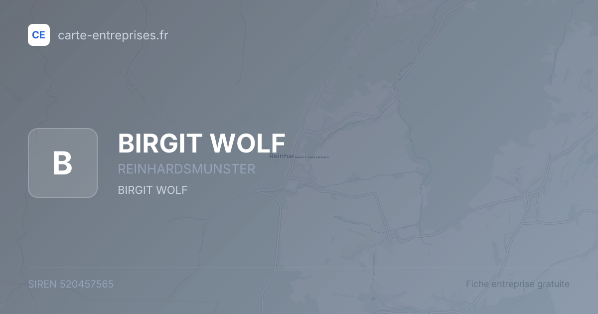 BIRGIT WOLF — 520457565 — fiche entreprise