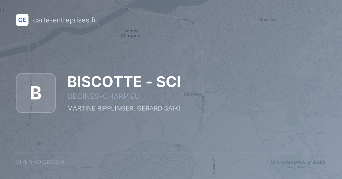 BISCOTTE - SCI — 509313326 — fiche entreprise