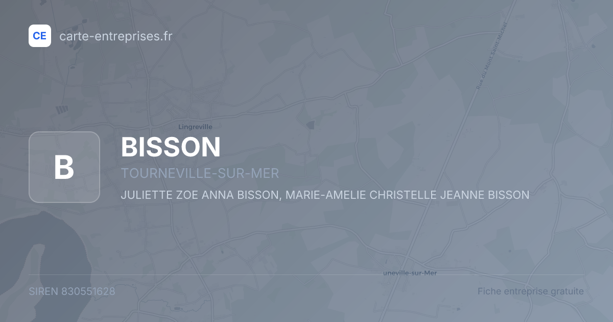 BISSON — 830551628 — fiche entreprise