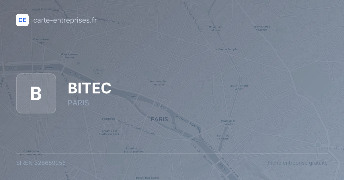 BITEC — 328659255 — fiche entreprise