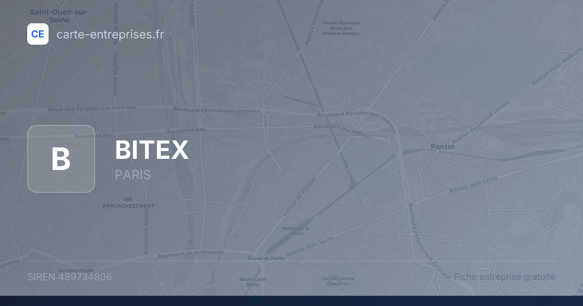 BITEX — 489734806 — fiche entreprise