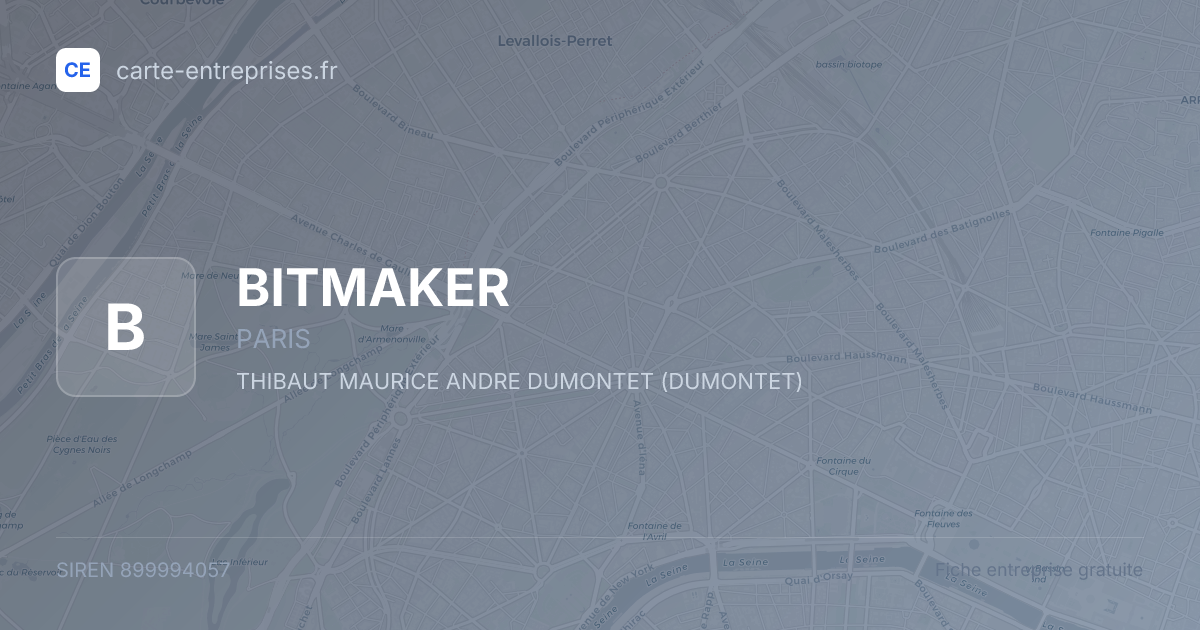 BITMAKER — 899994057 — fiche entreprise