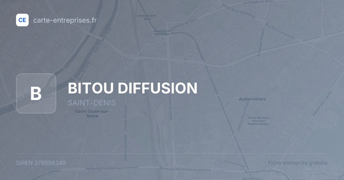 BITOU DIFFUSION — 378998249 — fiche entreprise