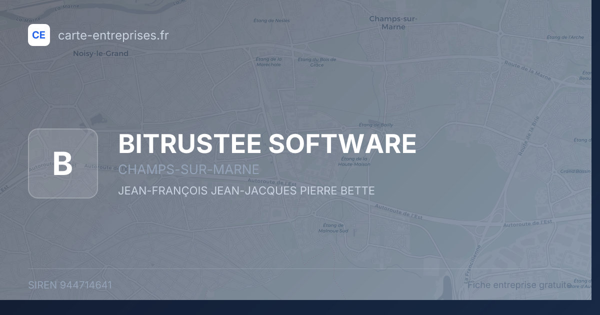 BITRUSTEE SOFTWARE — 944714641 — fiche entreprise