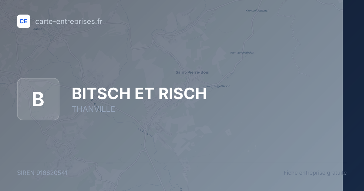 BITSCH ET RISCH — 916820541 — fiche entreprise
