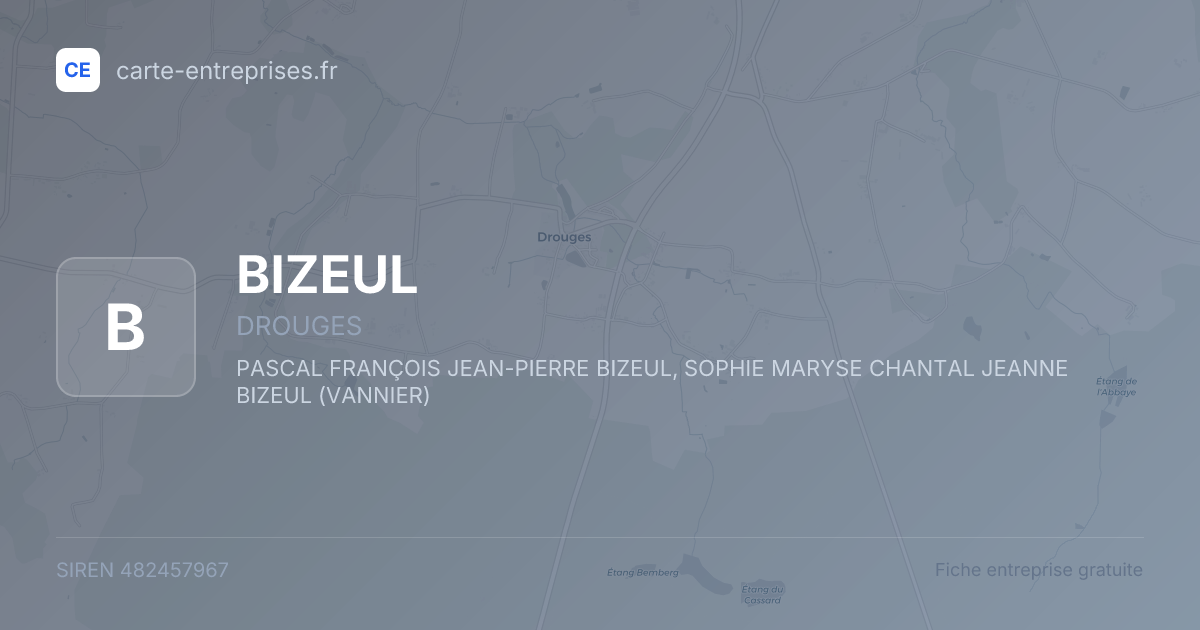BIZEUL — 482457967 — fiche entreprise