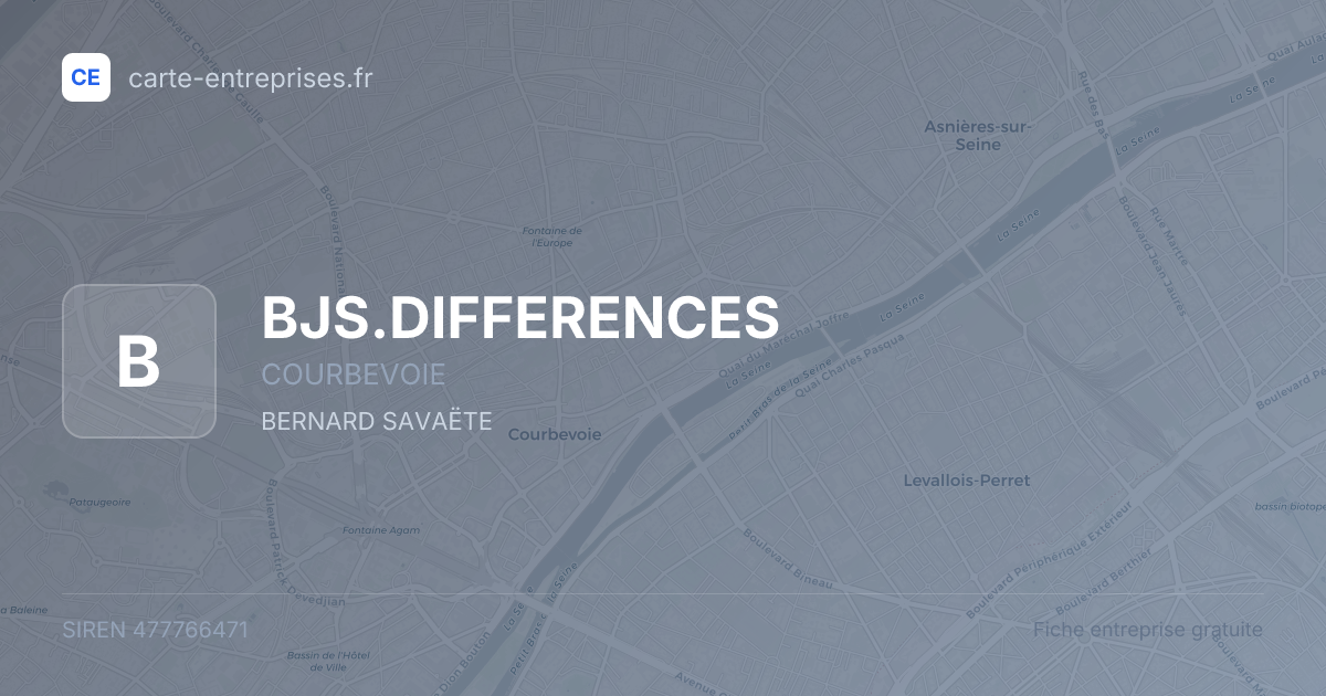 BJS.DIFFERENCES — 477766471 — fiche entreprise