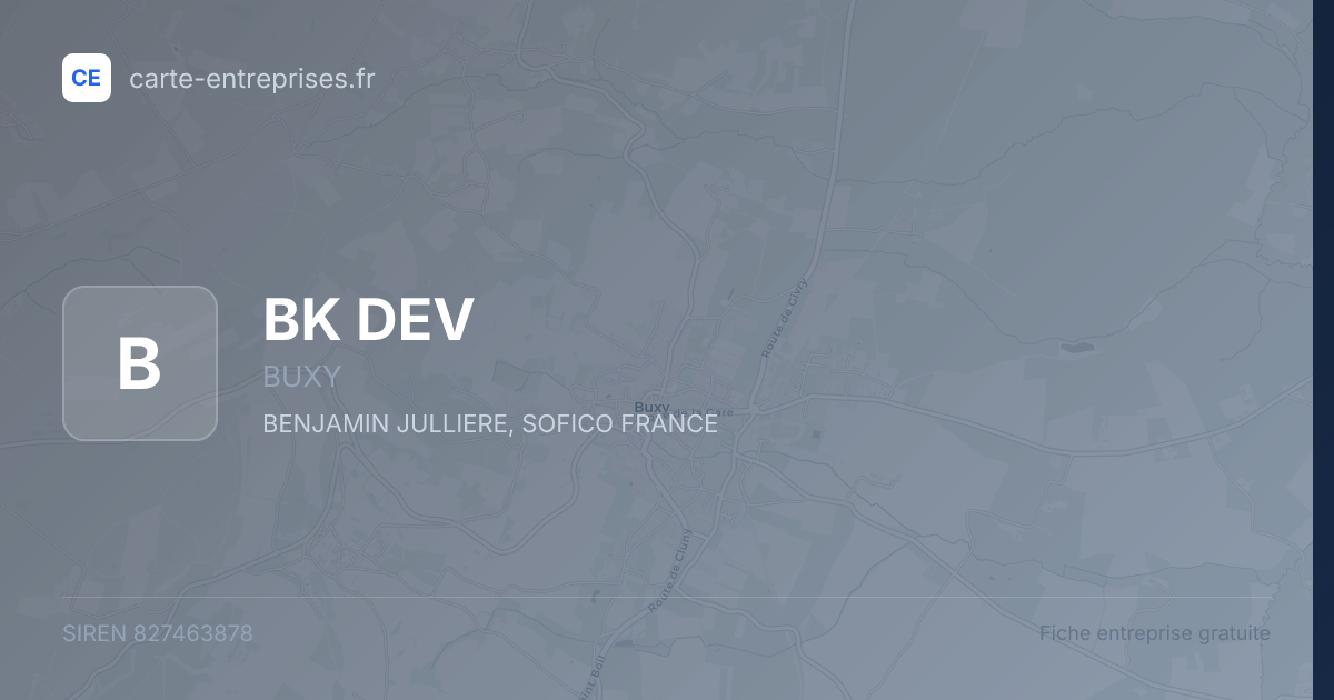 BK DEV — 827463878 — fiche entreprise