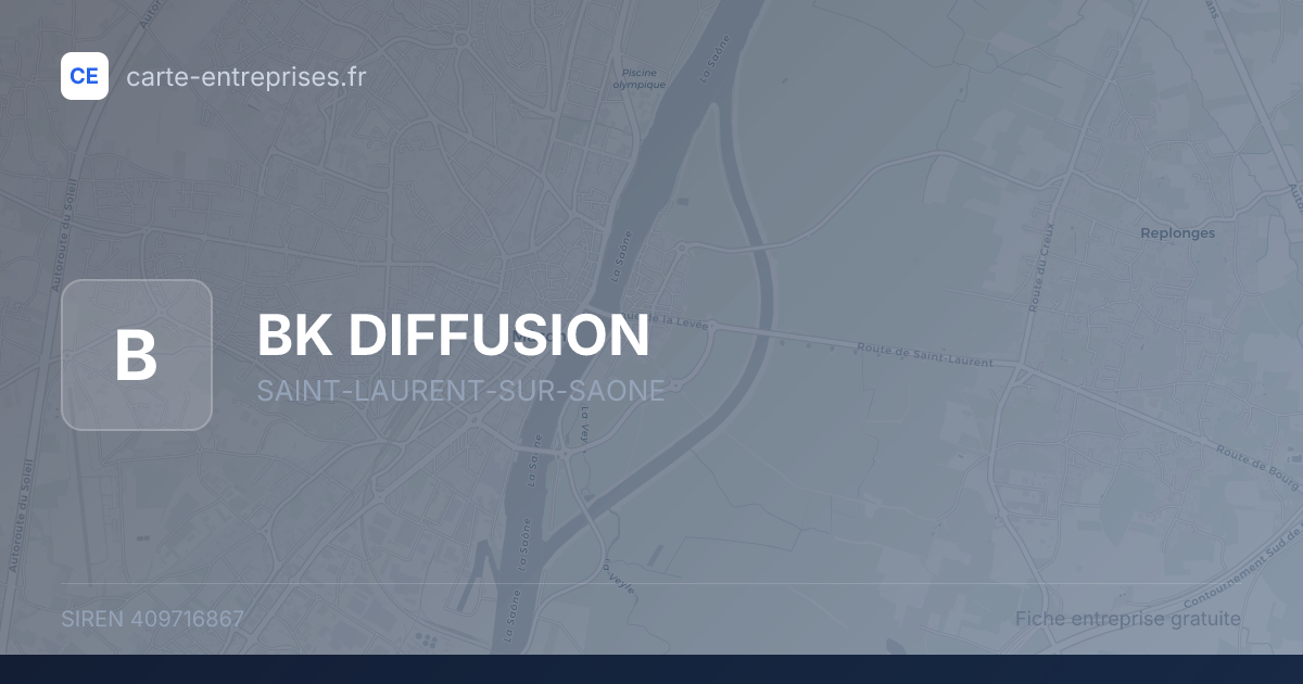 BK DIFFUSION — 409716867 — fiche entreprise