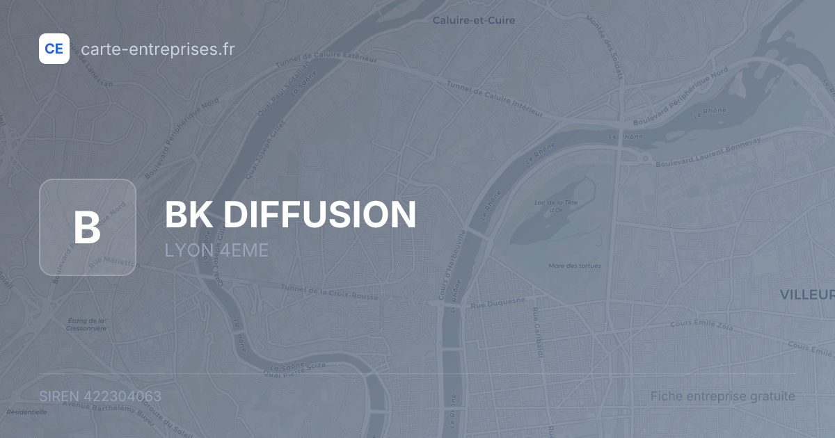 BK DIFFUSION — 422304063 — fiche entreprise