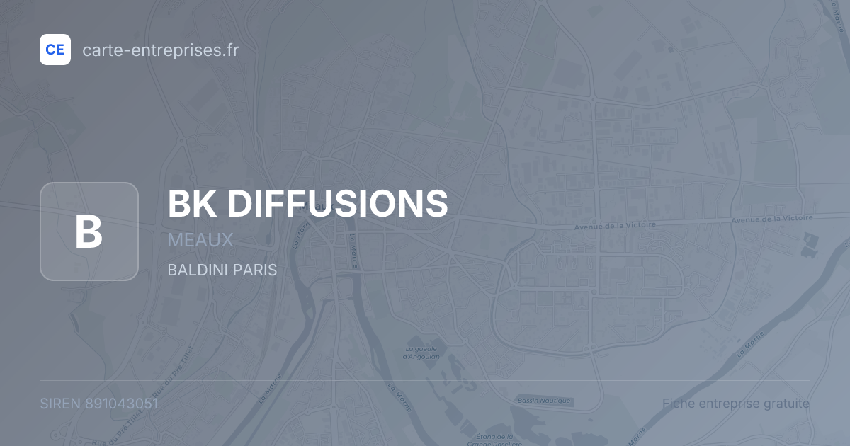 BK DIFFUSIONS — 891043051 — fiche entreprise