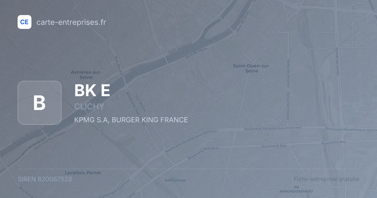 BK E — 820067528 — fiche entreprise
