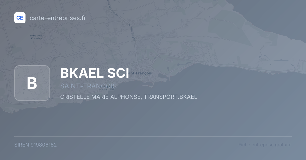BKAEL SCI — 919806182 — fiche entreprise
