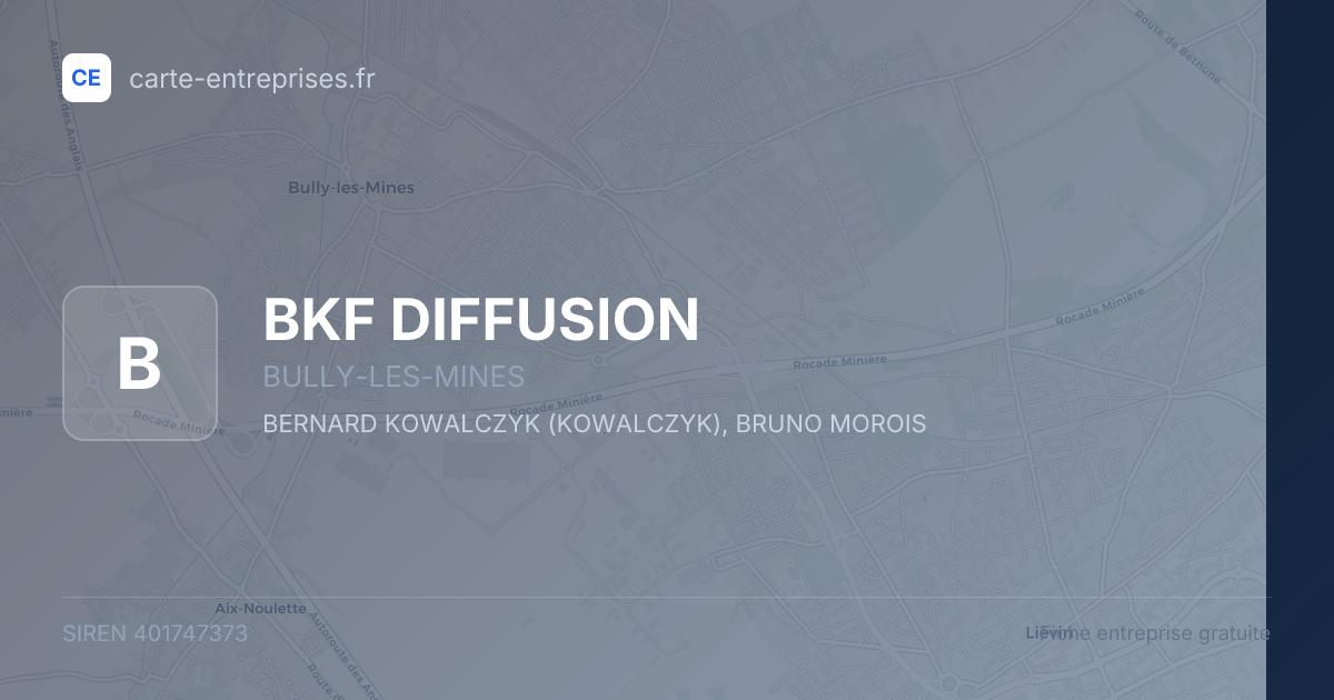 BKF DIFFUSION — 401747373 — fiche entreprise