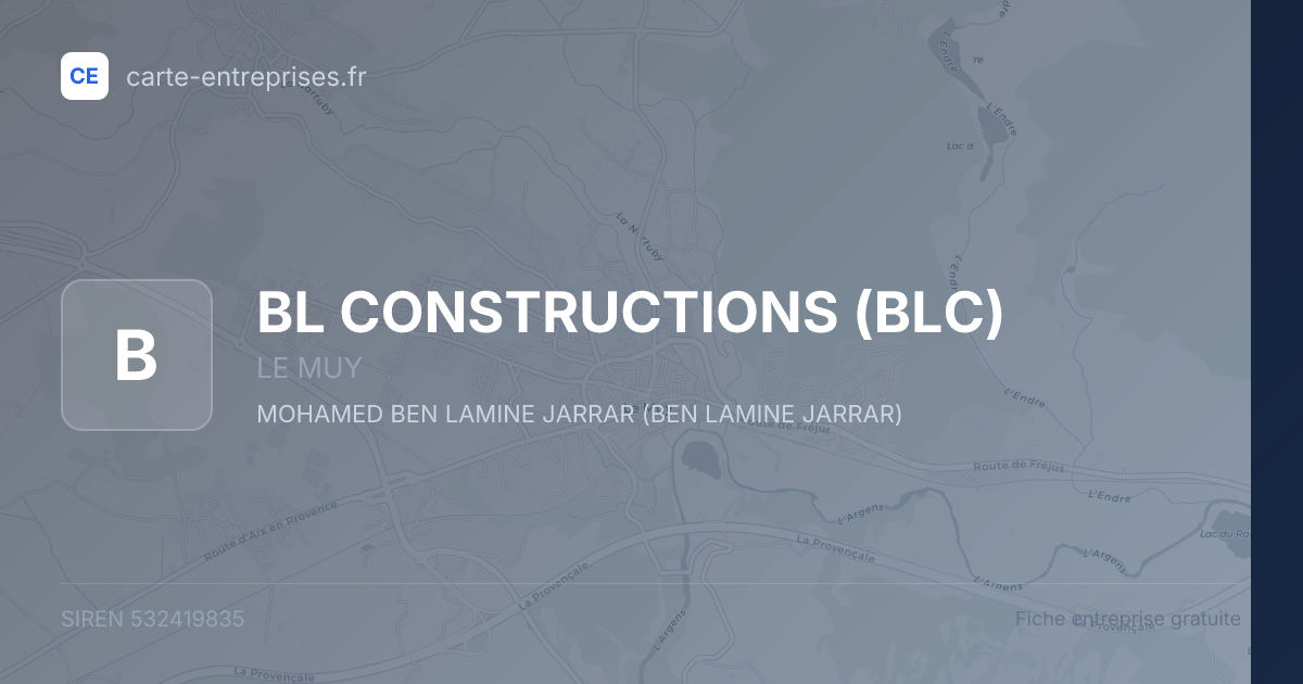 BL CONSTRUCTIONS (BLC) — 532419835 — fiche entreprise