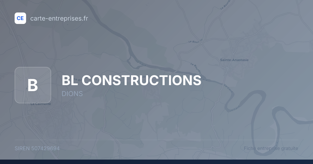 BL CONSTRUCTIONS — 507429694 — fiche entreprise