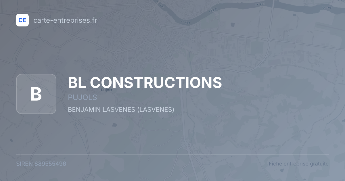 BL CONSTRUCTIONS — 889555496 — fiche entreprise