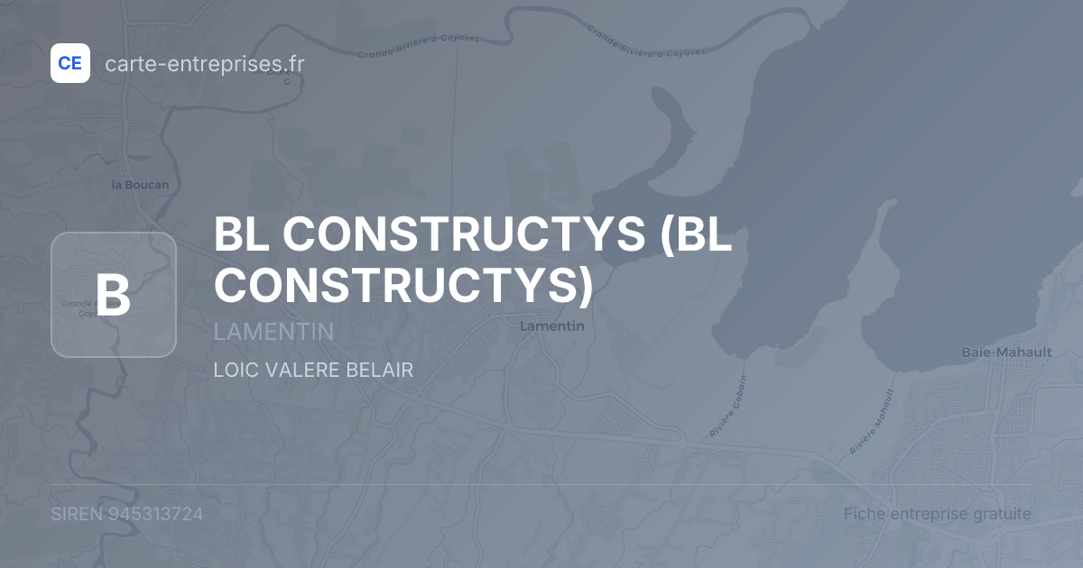 BL CONSTRUCTYS — 945313724 — fiche entreprise