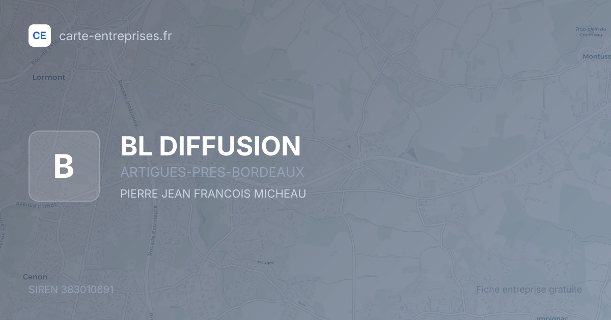 BL DIFFUSION — 383010691 — fiche entreprise