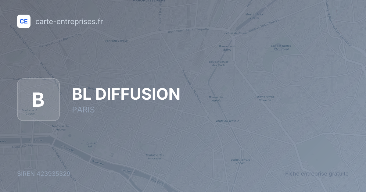 BL DIFFUSION — 423935329 — fiche entreprise
