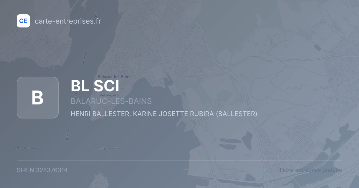 BL SCI — 328376314 — fiche entreprise