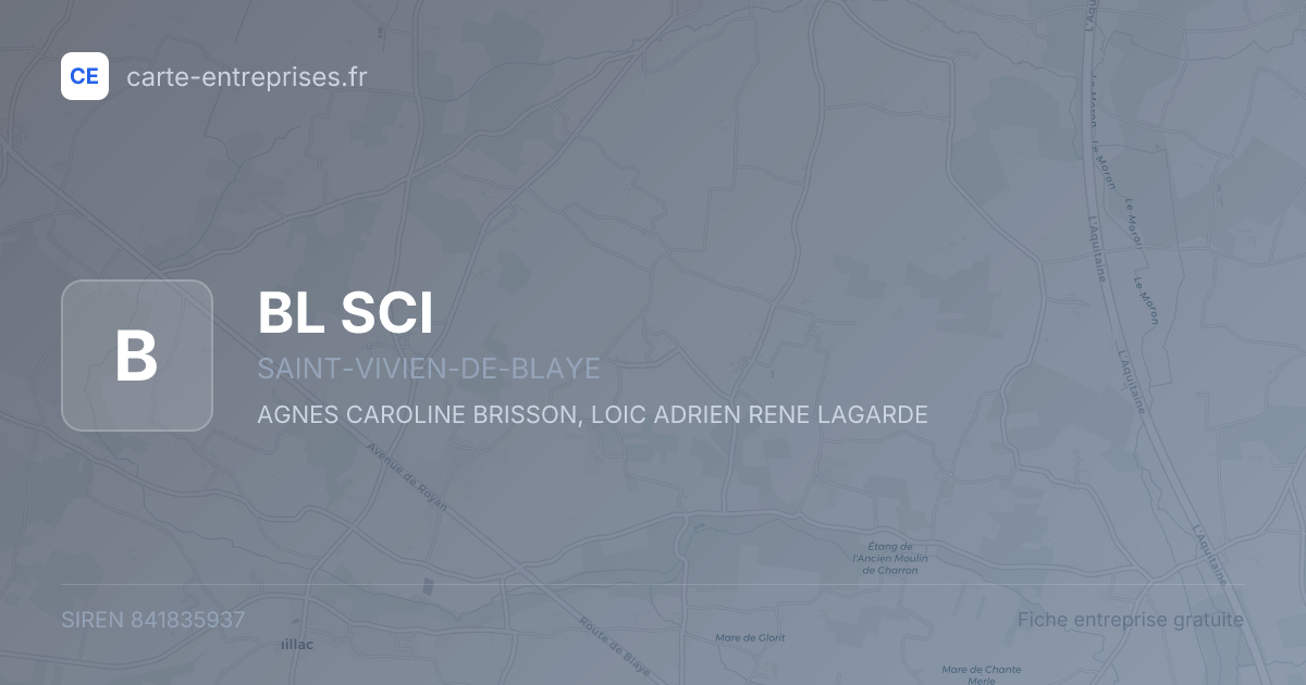 BL SCI — 841835937 — fiche entreprise