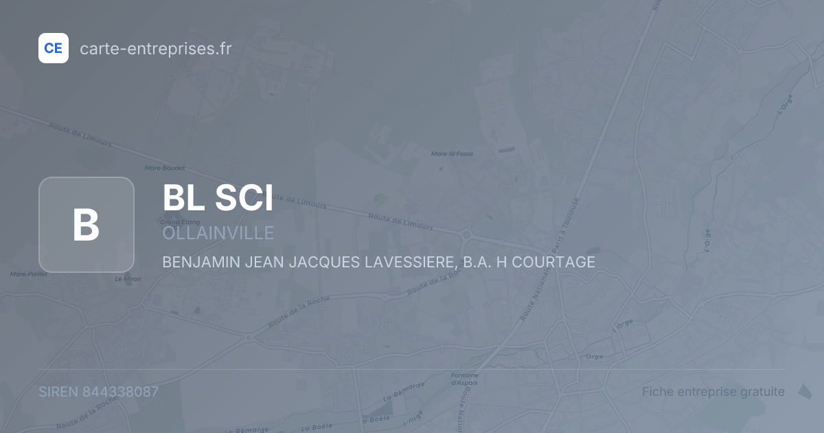BL SCI — 844338087 — fiche entreprise