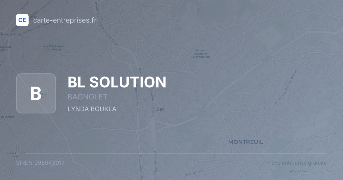 BL SOLUTION — 995042017 — fiche entreprise