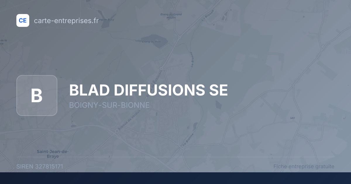 BLAD DIFFUSIONS SE — 327815171 — fiche entreprise