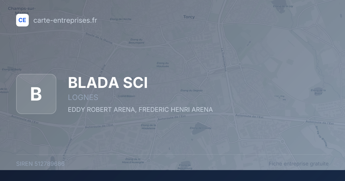 BLADA SCI — 512789686 — fiche entreprise